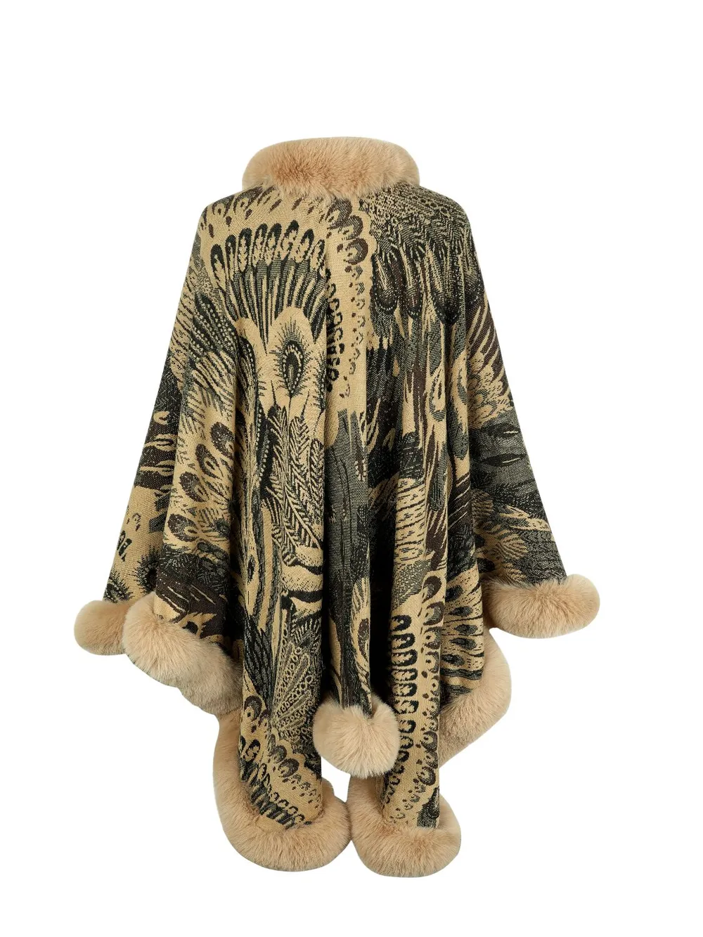 Printed Open Front Poncho, image 15