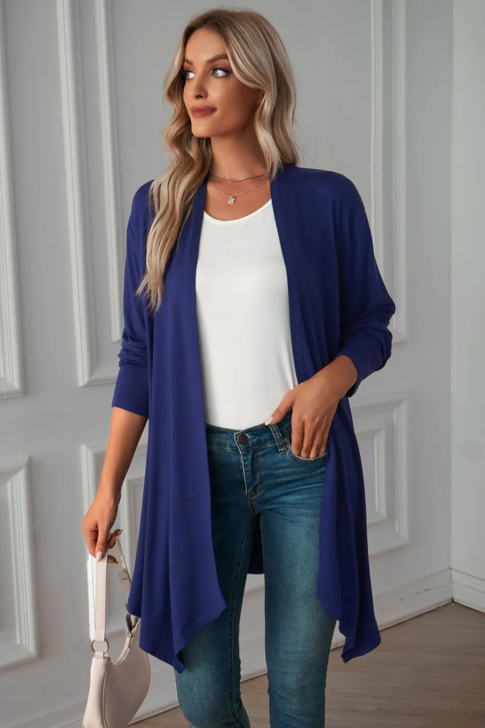 Open Front Long Sleeve Cardigan, image 2