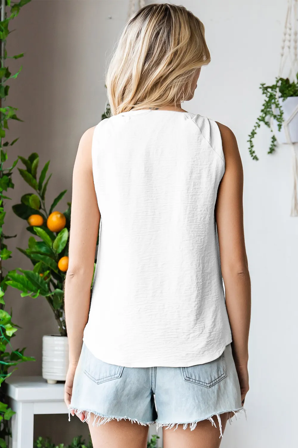 Knot Detail V-Neck Tank, image 18