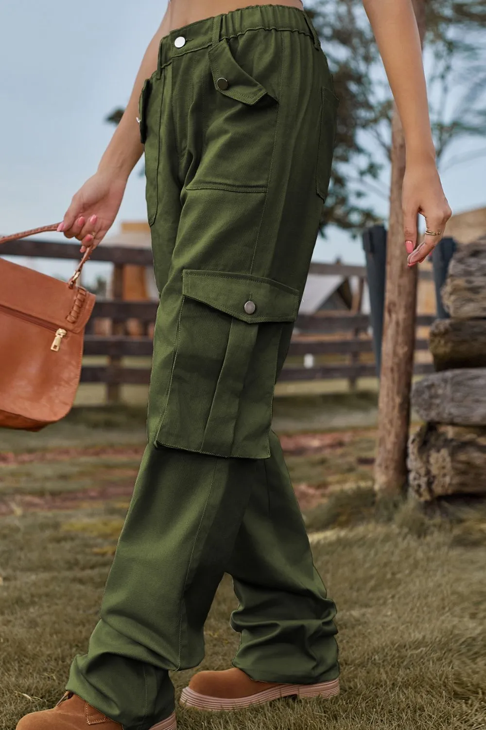 Loose Fit Long Jeans with Pockets, image 6