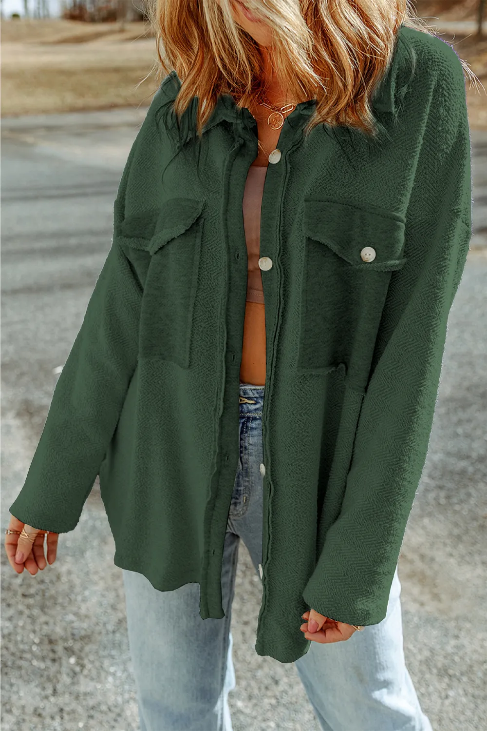 Button Down Long Sleeve Jacket, image 7