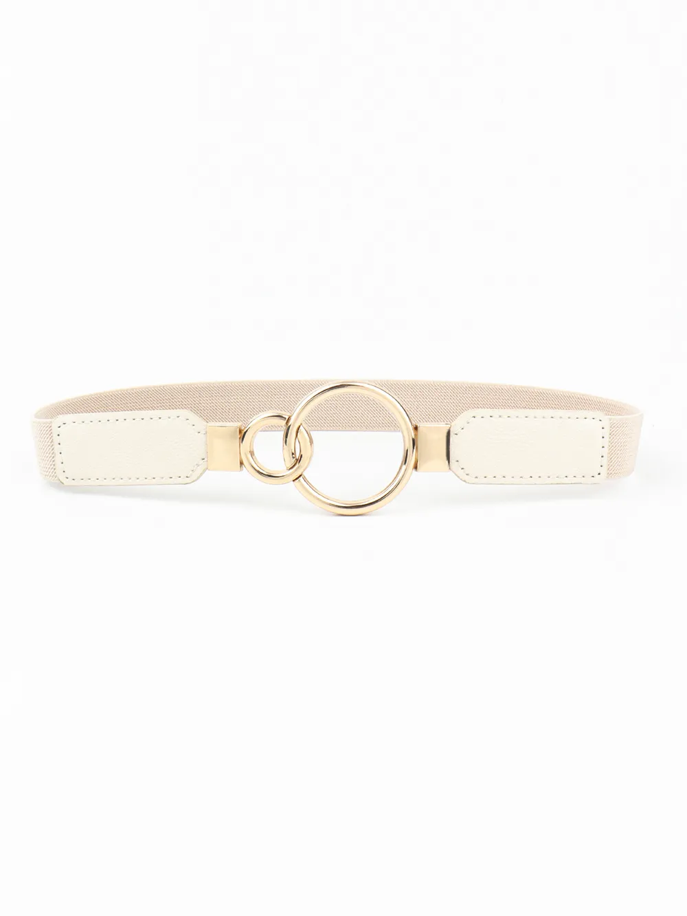Double Ring Buckle Elastic PU Belt, image 19
