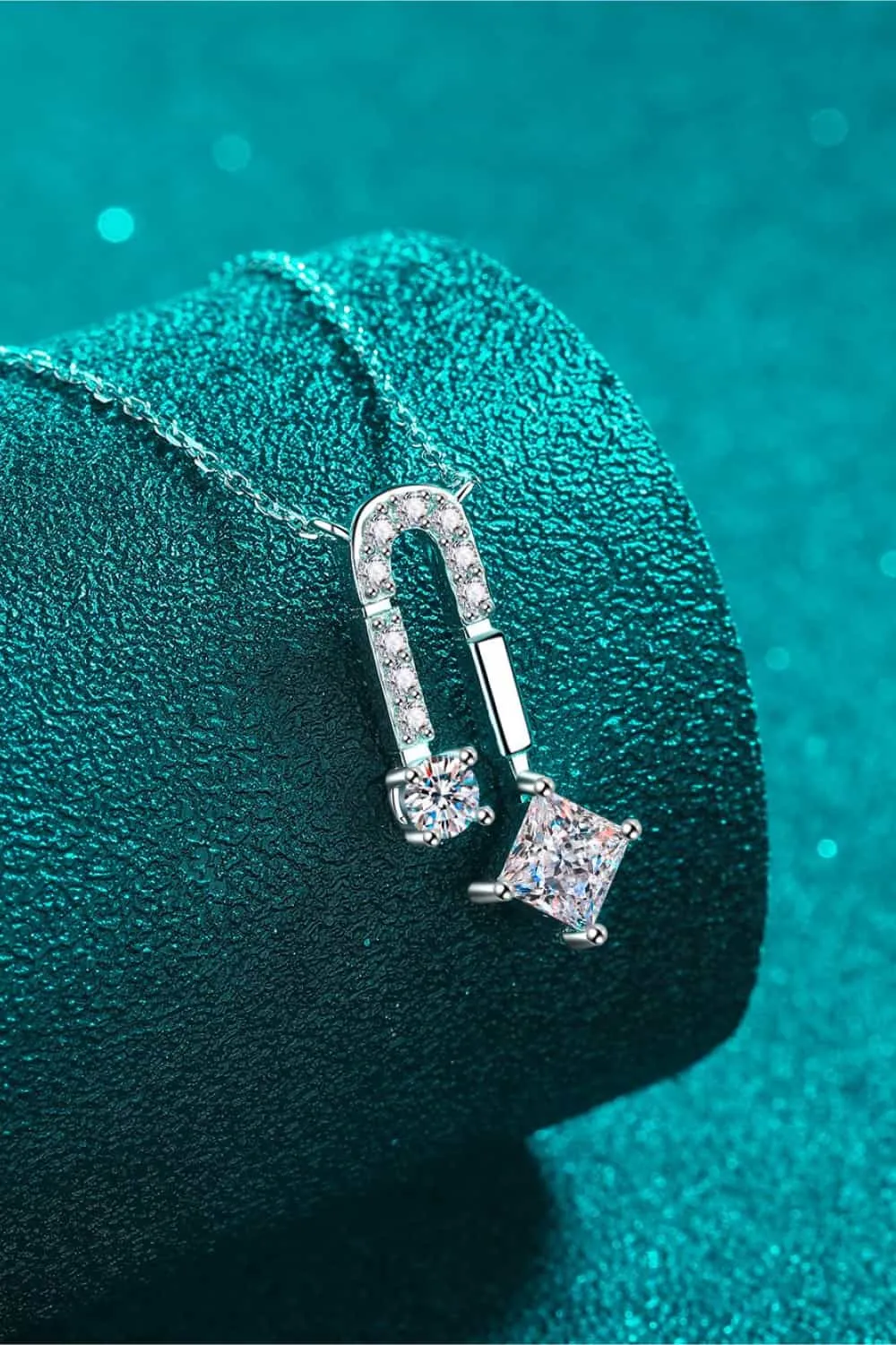 1.3 Carat Moissanite 925 Sterling Silver Necklace, image 3