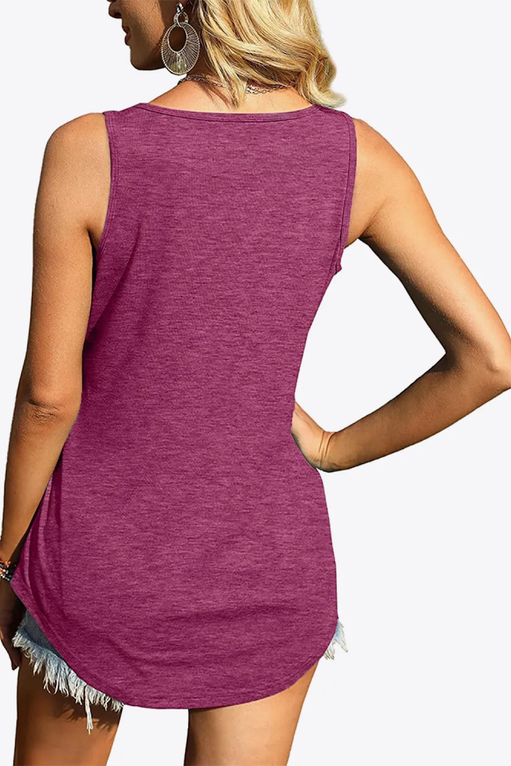 Curved Hem Square Neck Tank, image 24