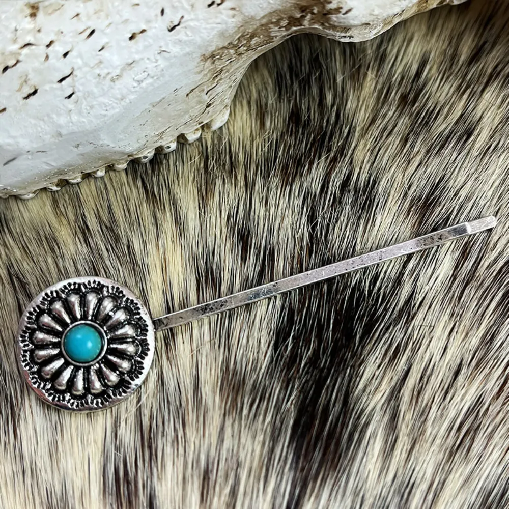 Turquoise Alloy Hairpin, image 7