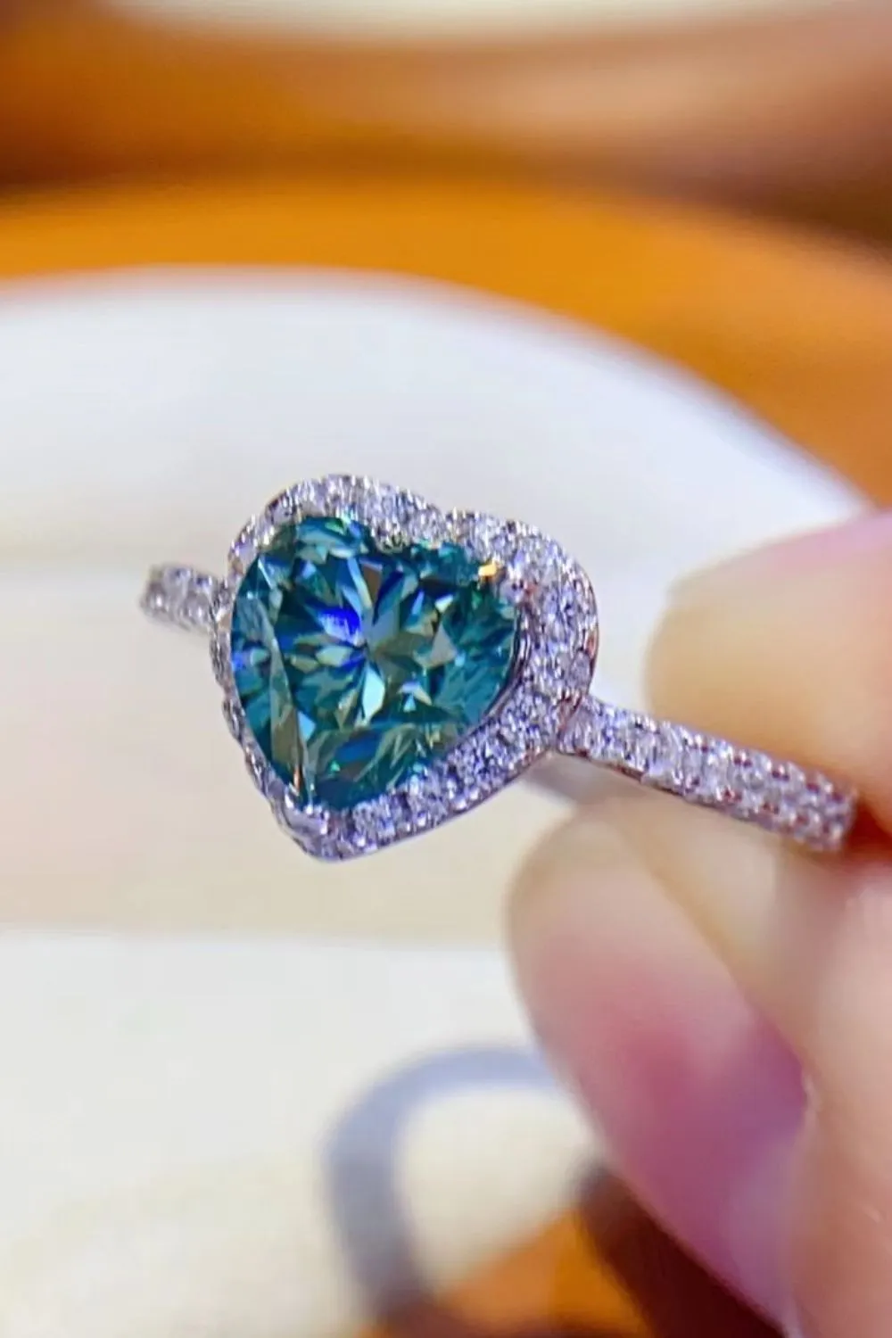 1-Carat Moissanite Heart Ring, image 4