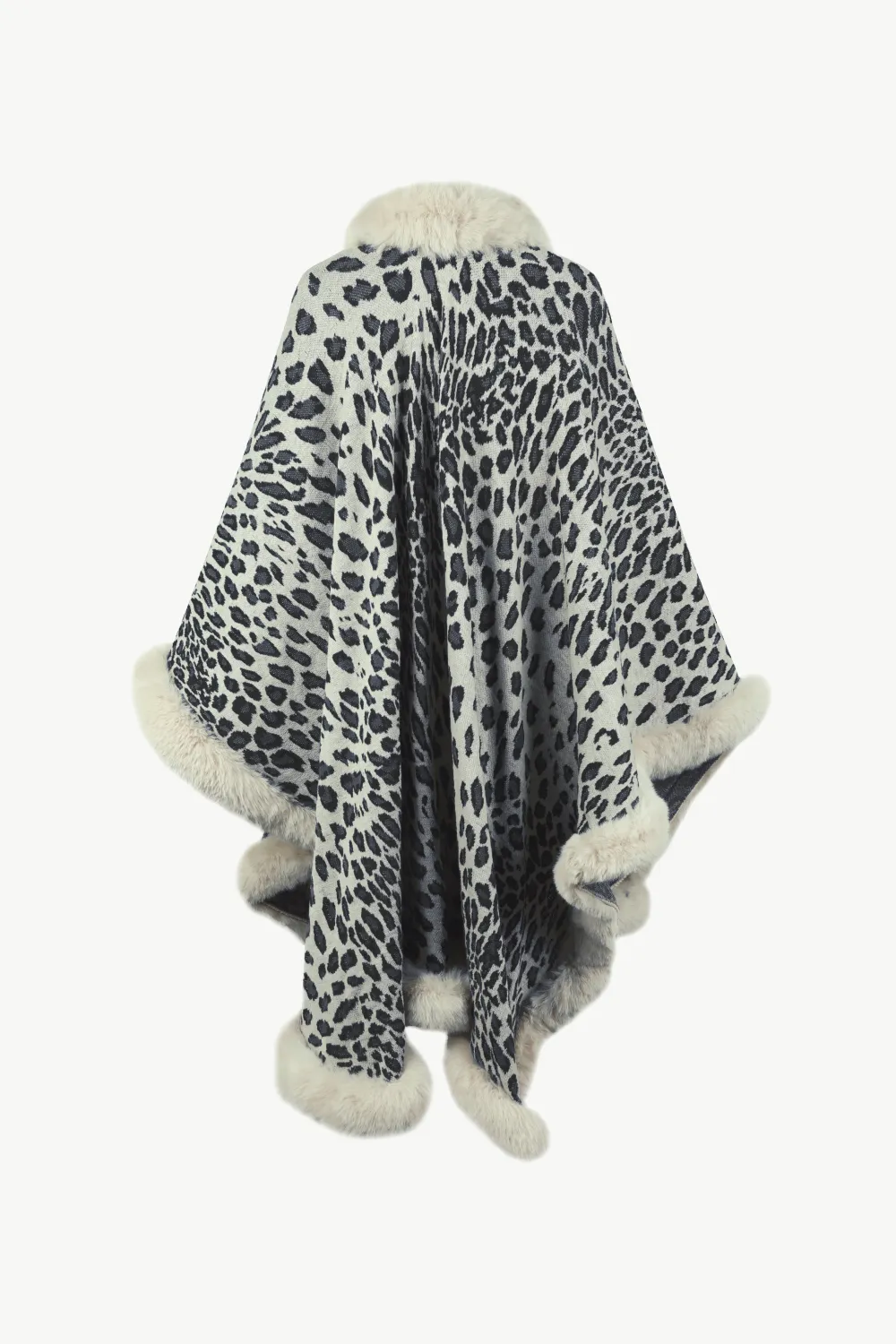 Leopard Open Front Poncho, image 5
