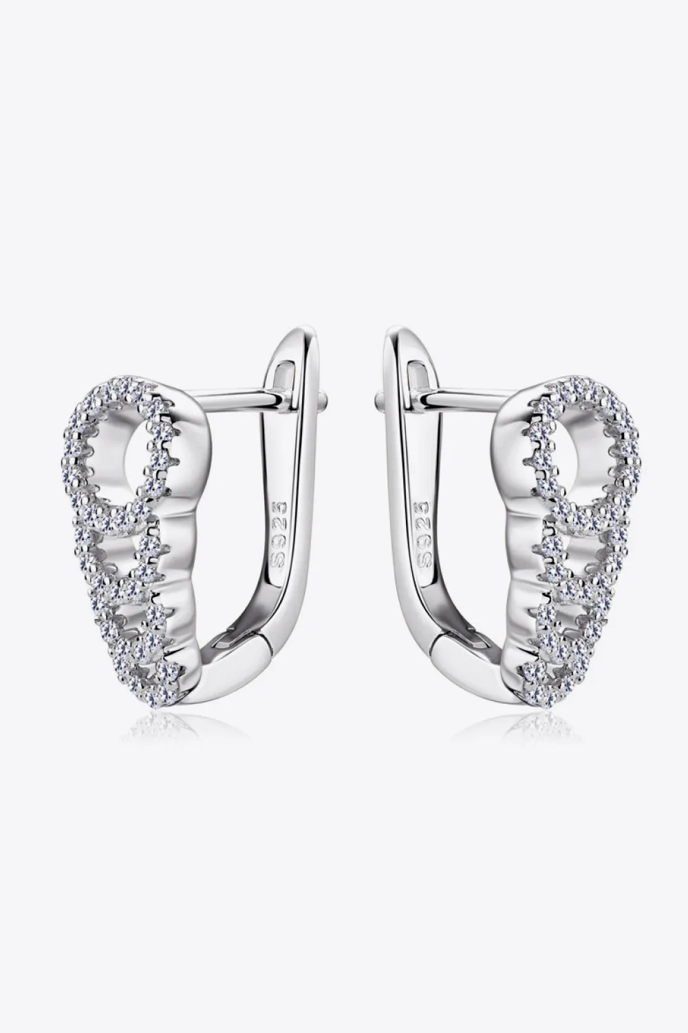 Moissanite 925 Sterling Silver Earrings, image 4