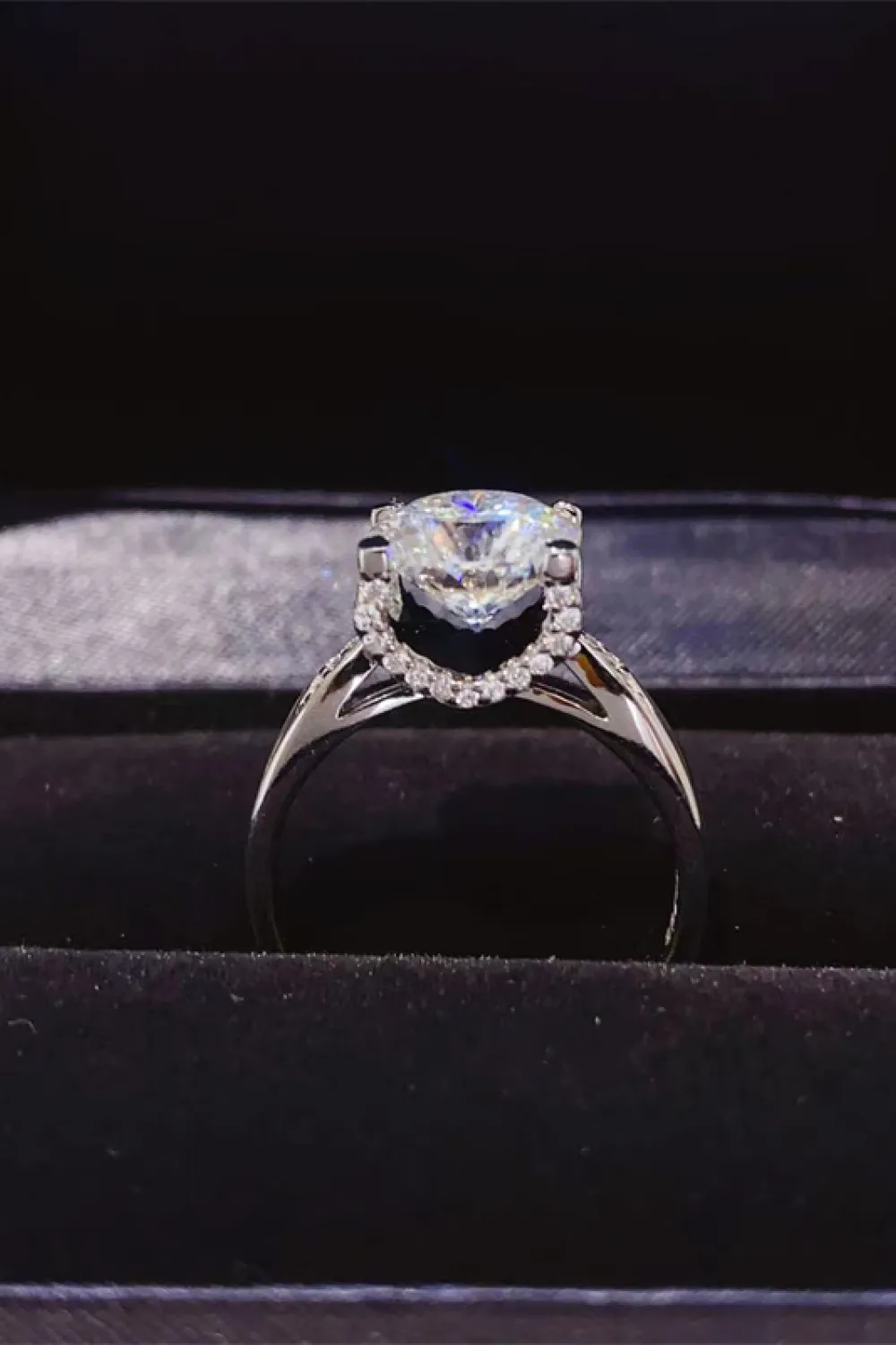 2 Carat Moissanite 925 Sterling Silver Ring, image 6