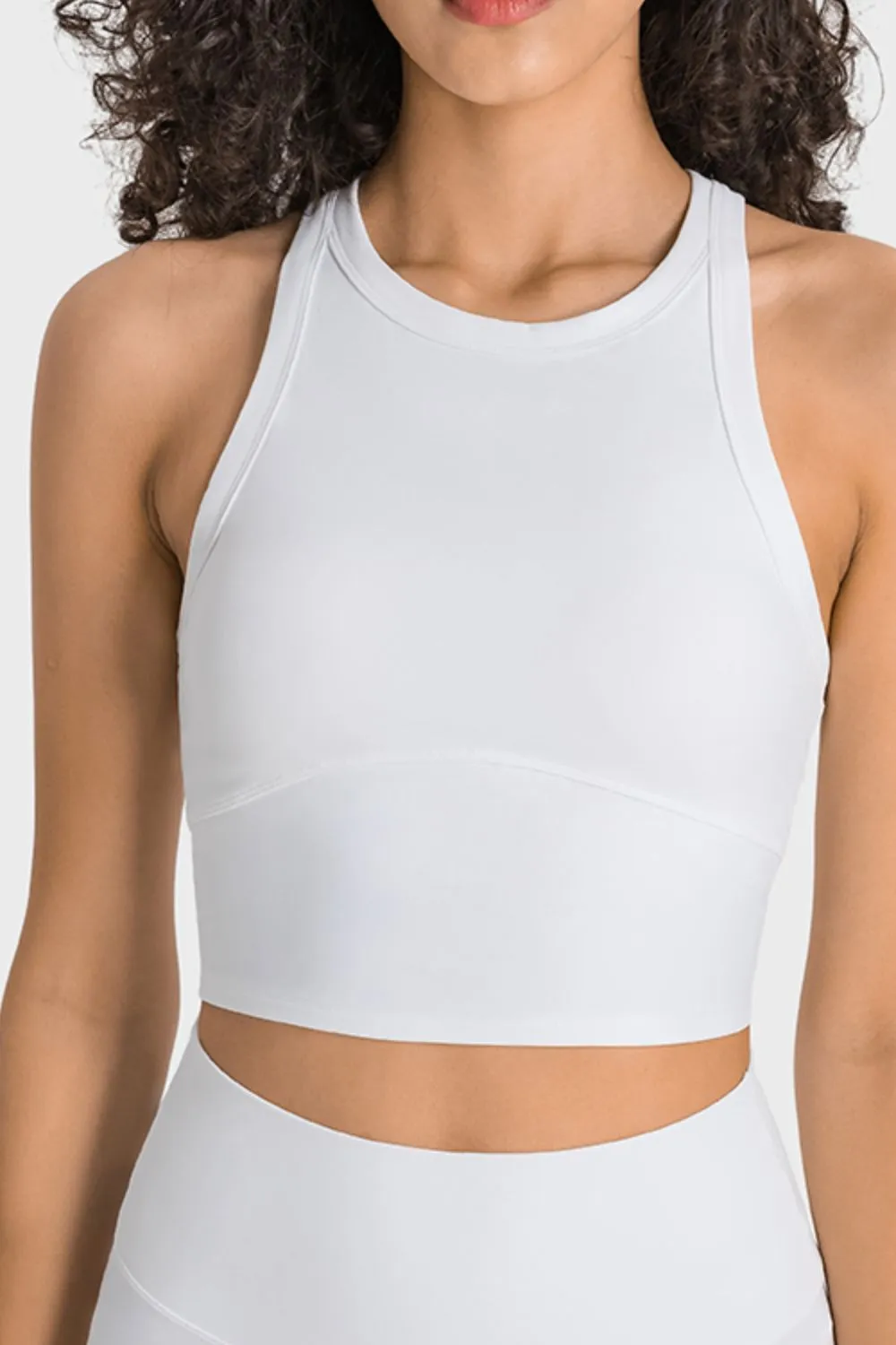 Racerback Cropped Sports Tank, image 7