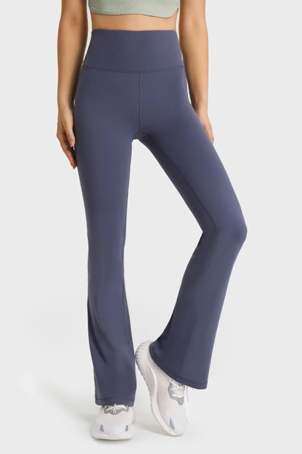Elastic Waist Flare Yoga Pants, image 4