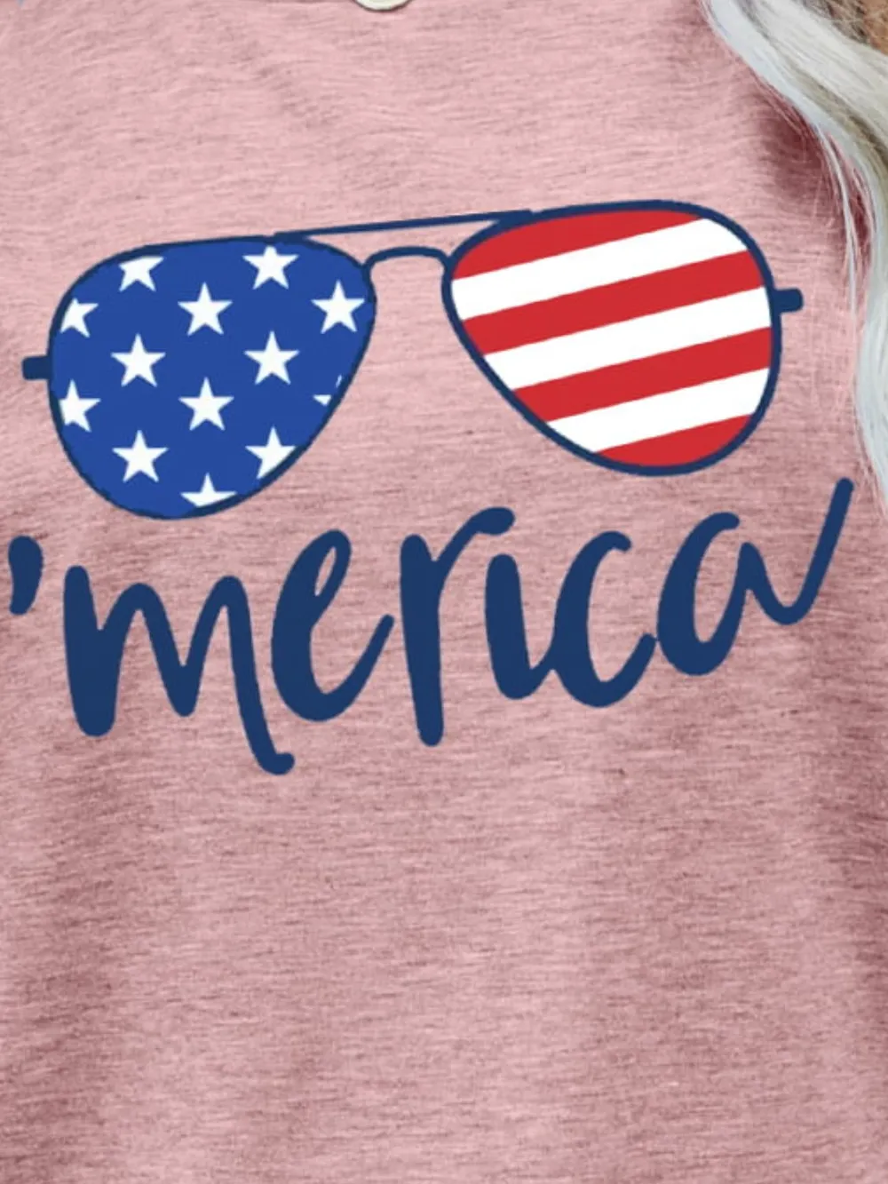 US Flag Glasses Graphic Tee, image 4