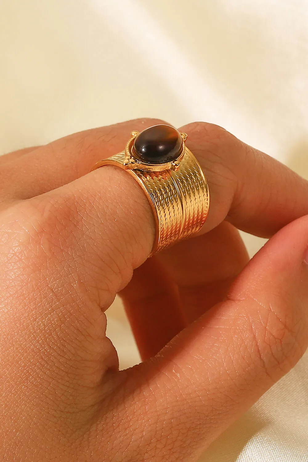 18K Gold-Plated Wide Open Ring, image 5