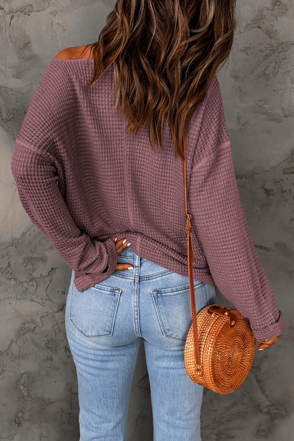 Notched Neck Drop Shoulder Blouse, image 2