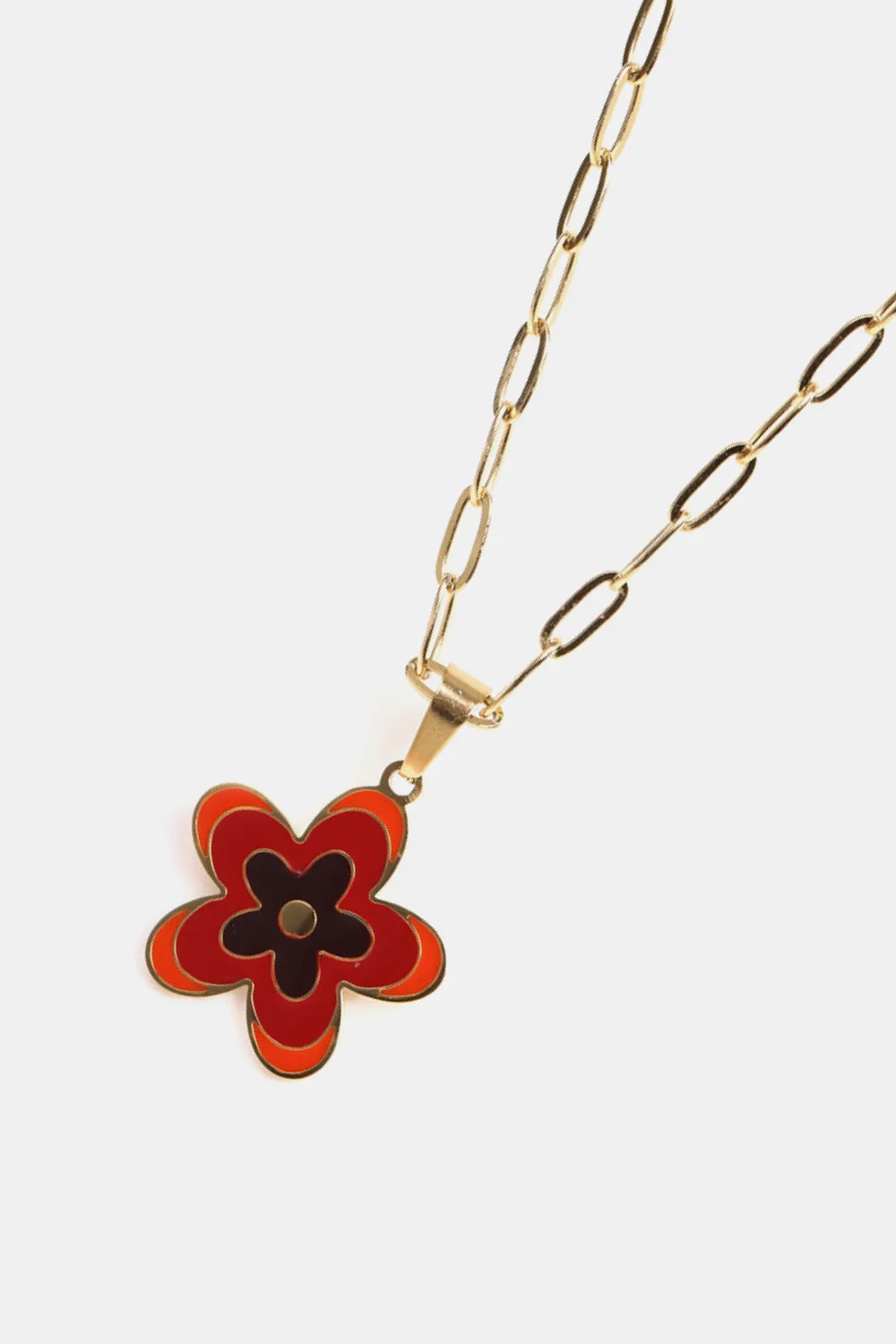 Flower Pendant Stainless Steel Necklace, image 13