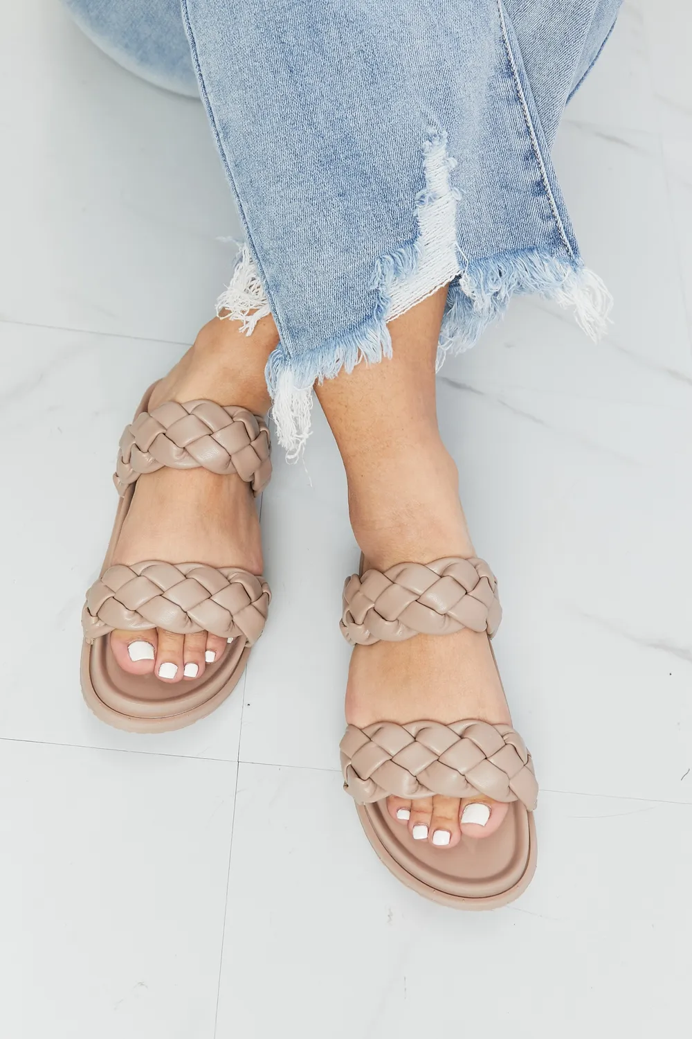 Braided Open Toe Slippers, image 4