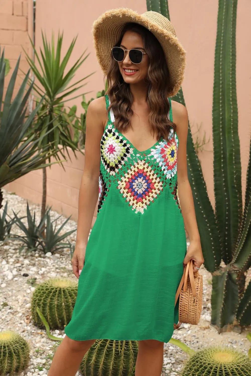 Openwork Sleeveless Embroidery Dress, image 11