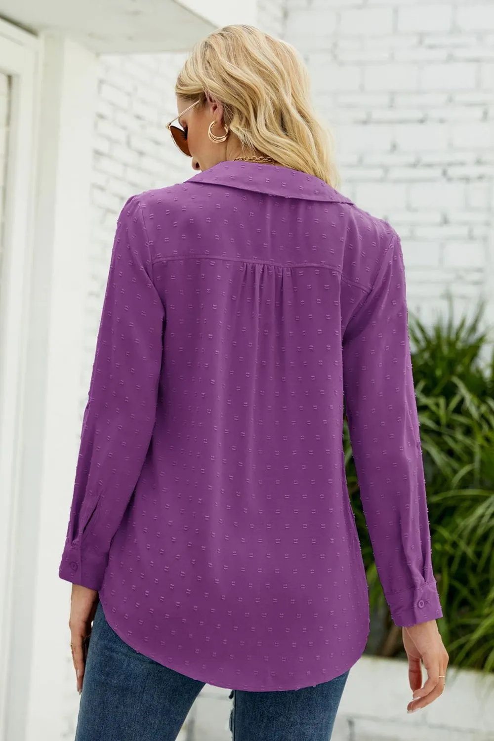 Swiss Dot Johnny Collar Blouse, image 6