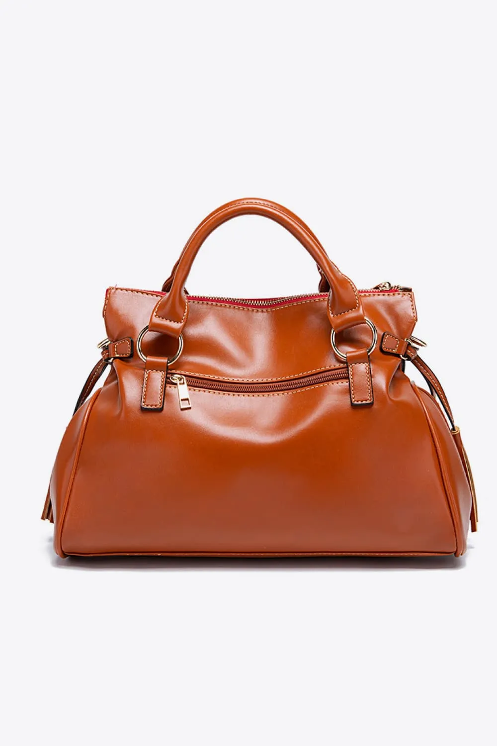 PU Leather Handbag with Tassels, image 5