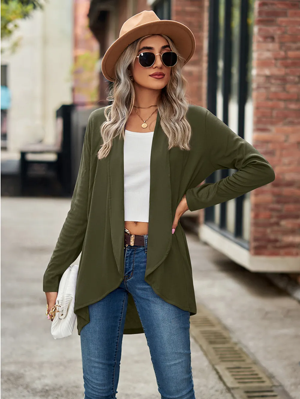 Open Front Long Sleeve Cardigan, image 6
