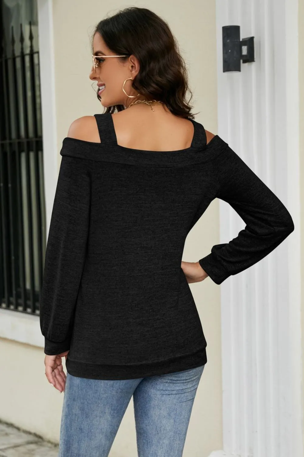 Cutout Cold-Shoulder Top, image 2