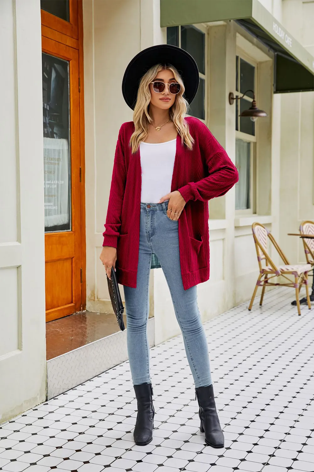 Long Sleeve Pocketed Cardigan, image 10