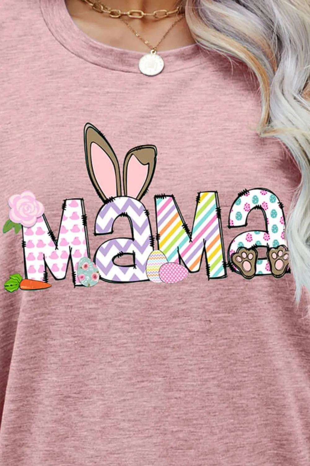 Easter MAMA Graphic Round Neck T-Shirt, image 18