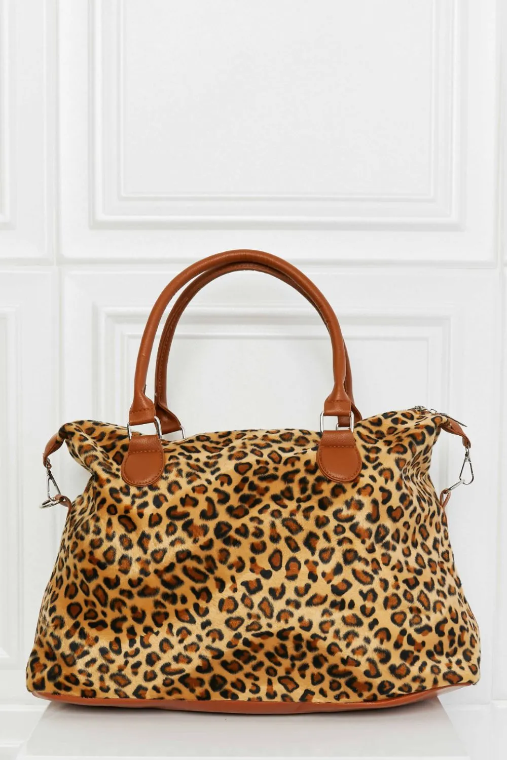 Animal Print Brushed Weekender Bag, image 3