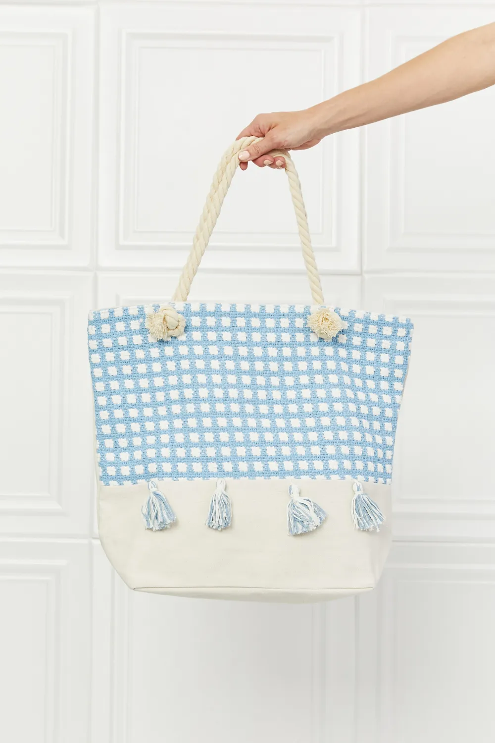 Picnic Date Tassel Tote Bag, image 2