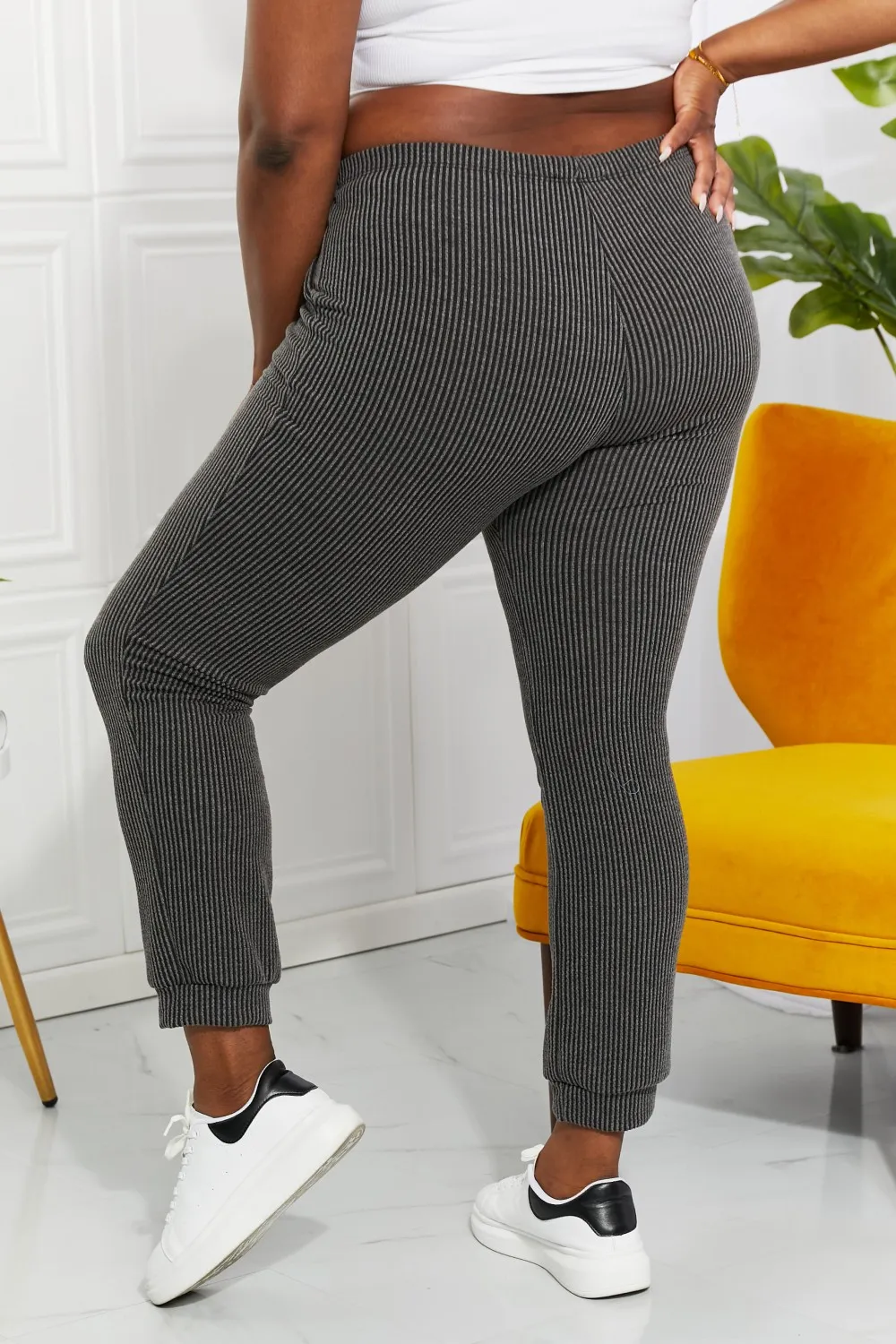 Full Size Easy Living Ribbed Joggers, image 7