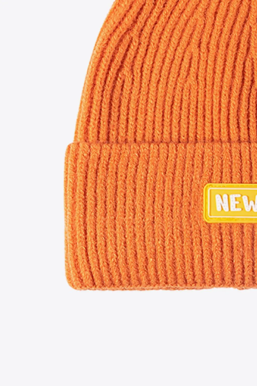 NEWYORK Patch Rib-Knit Cuffed Beanie, image 23