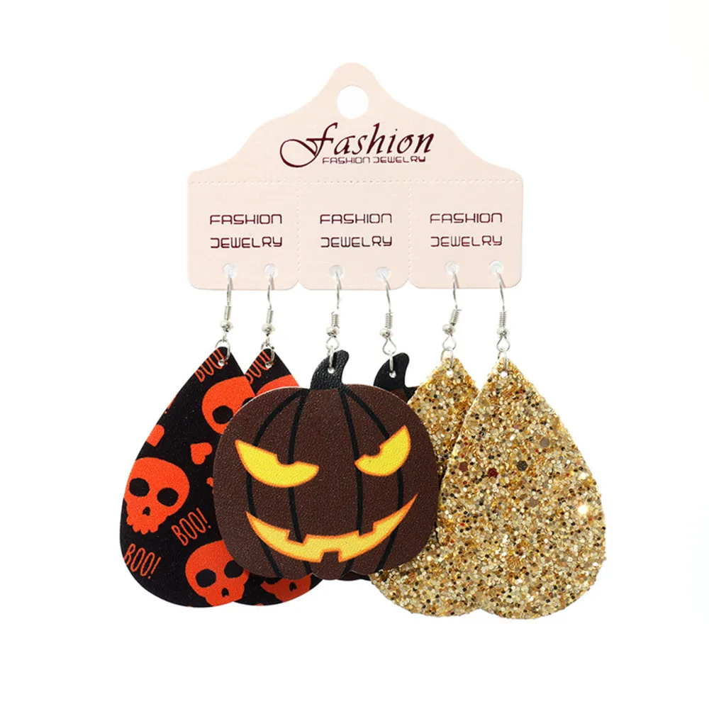 Teardrop Shape Halloween Theme Dangle Earrings, image 5