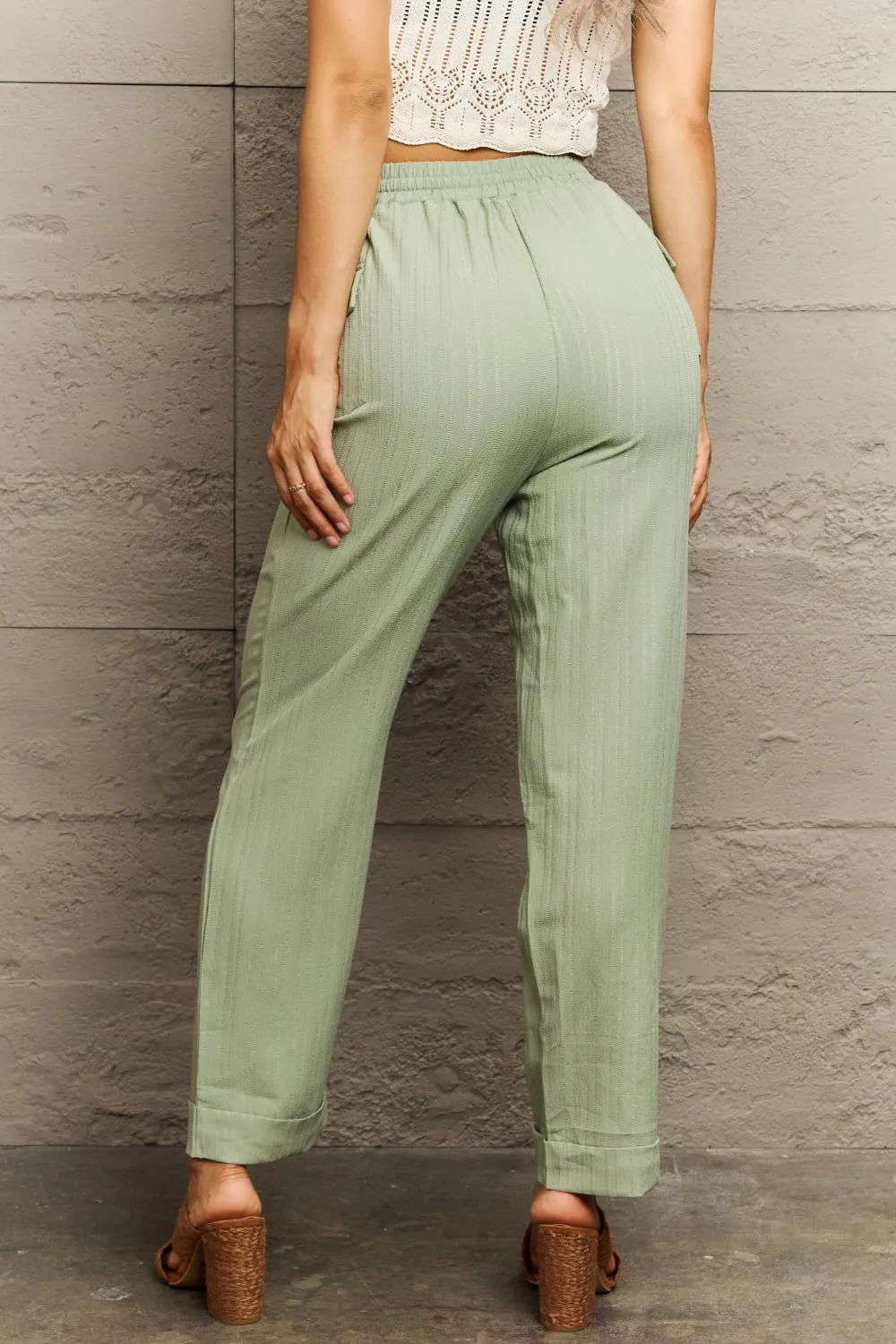 Tie Waist Long Pants, image 2