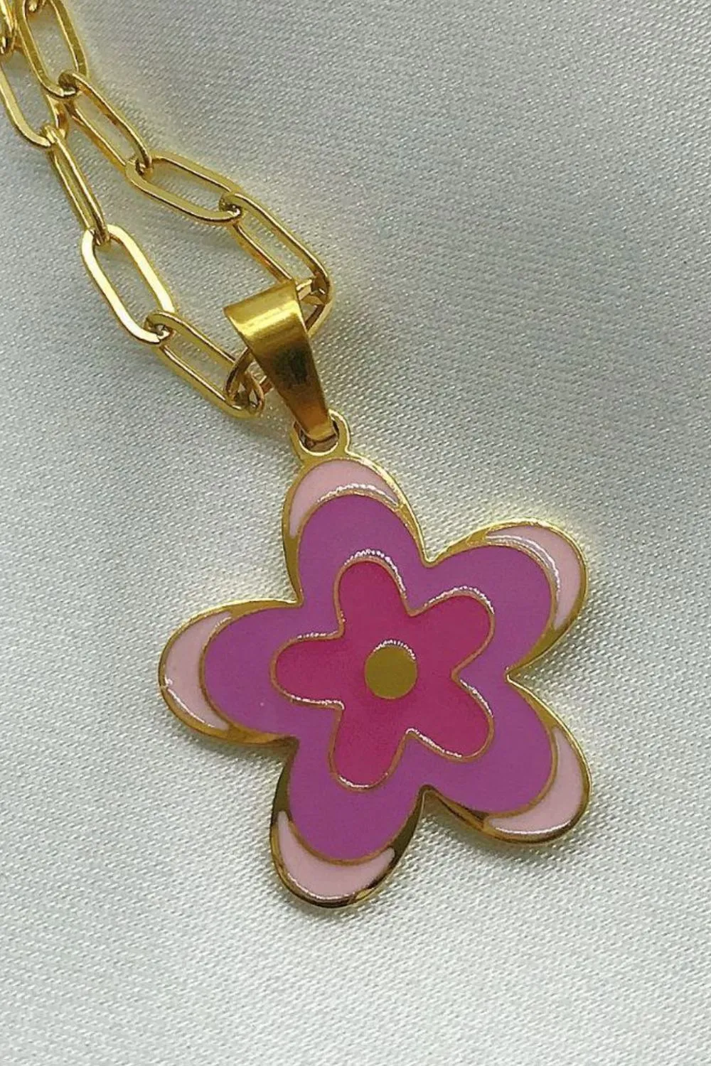 Flower Pendant Stainless Steel Necklace, image 16