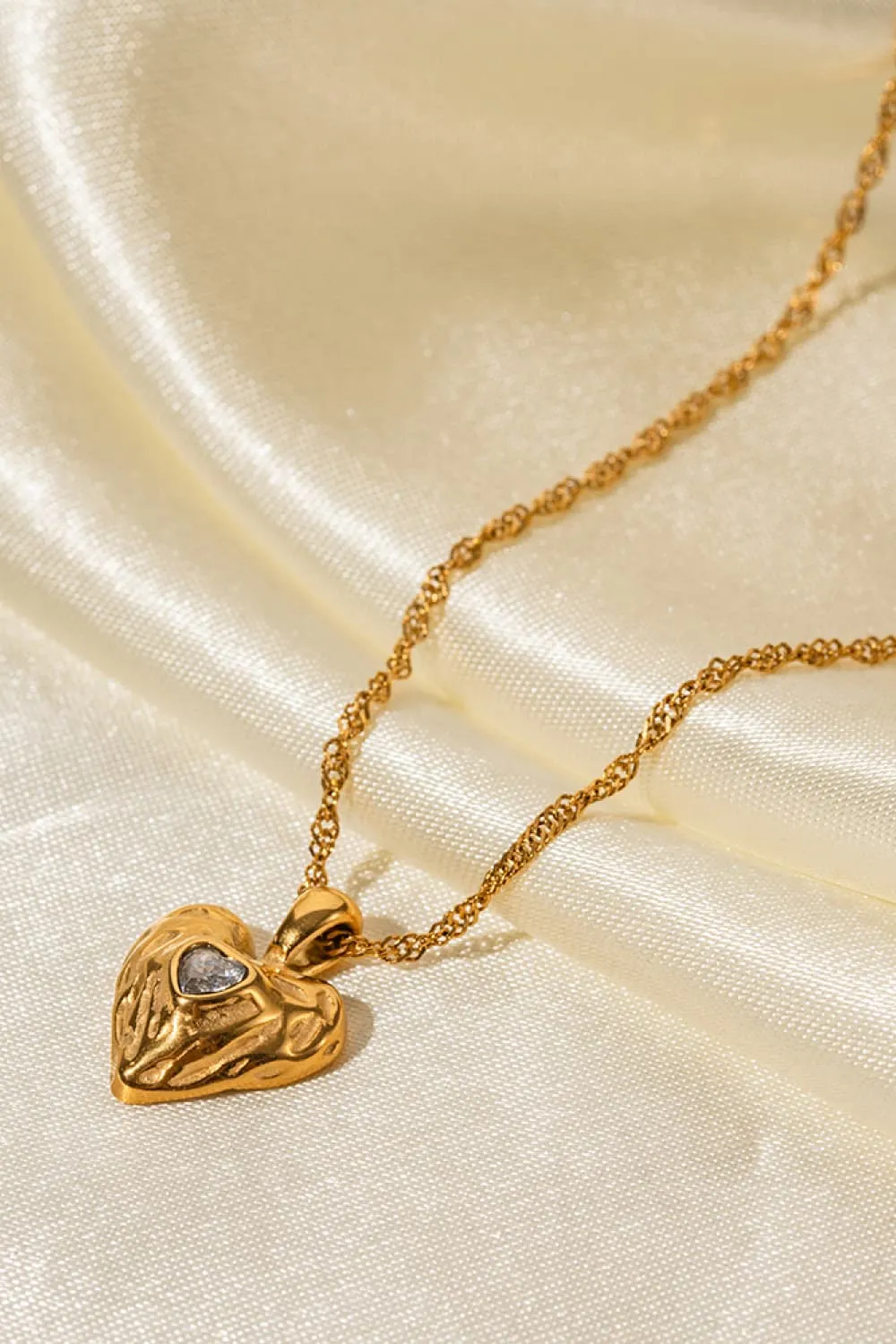 Heart Pendant Stainless Steel Necklace, image 3