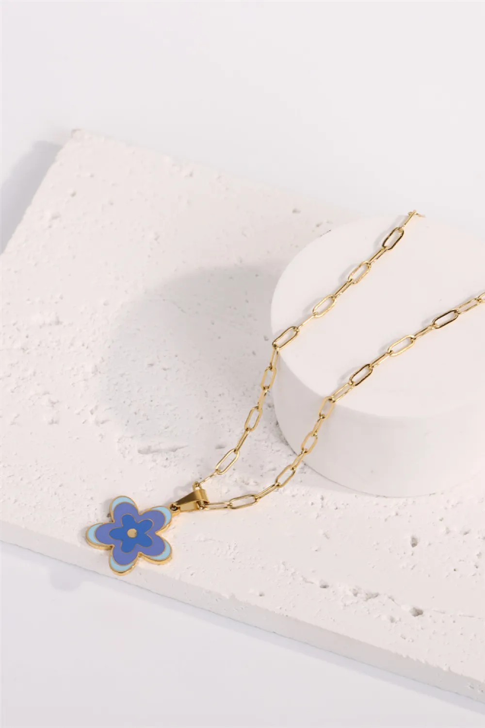Flower Pendant Stainless Steel Necklace, image 6