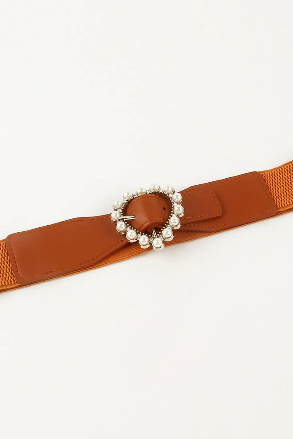 Pearl Heart Buckle Elastic Belt, image 7