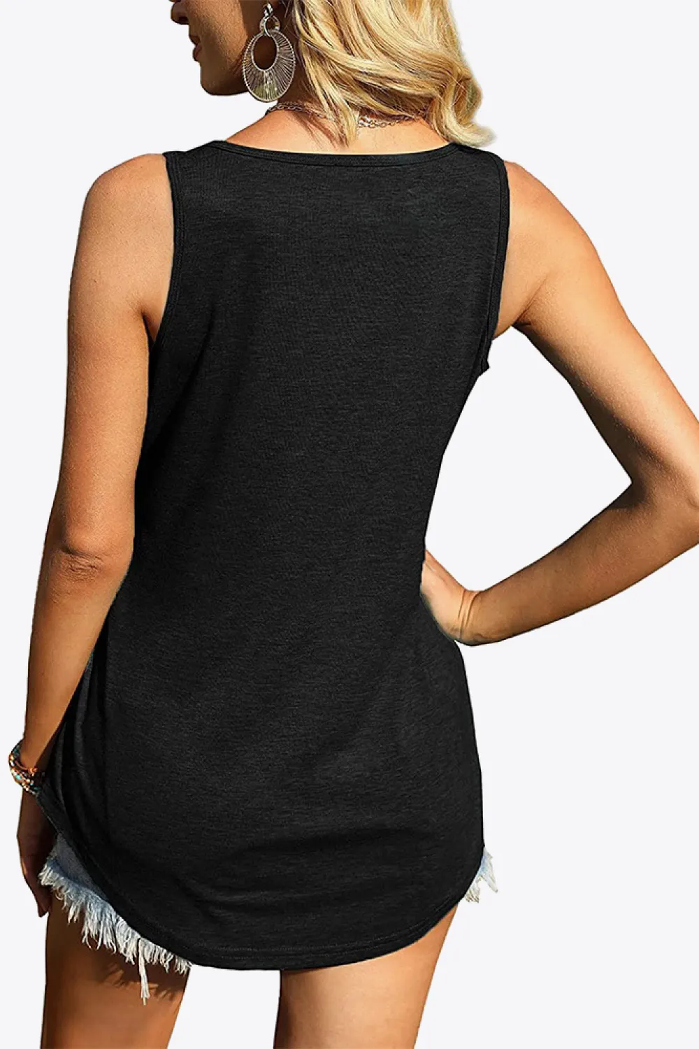 Curved Hem Square Neck Tank, image 20