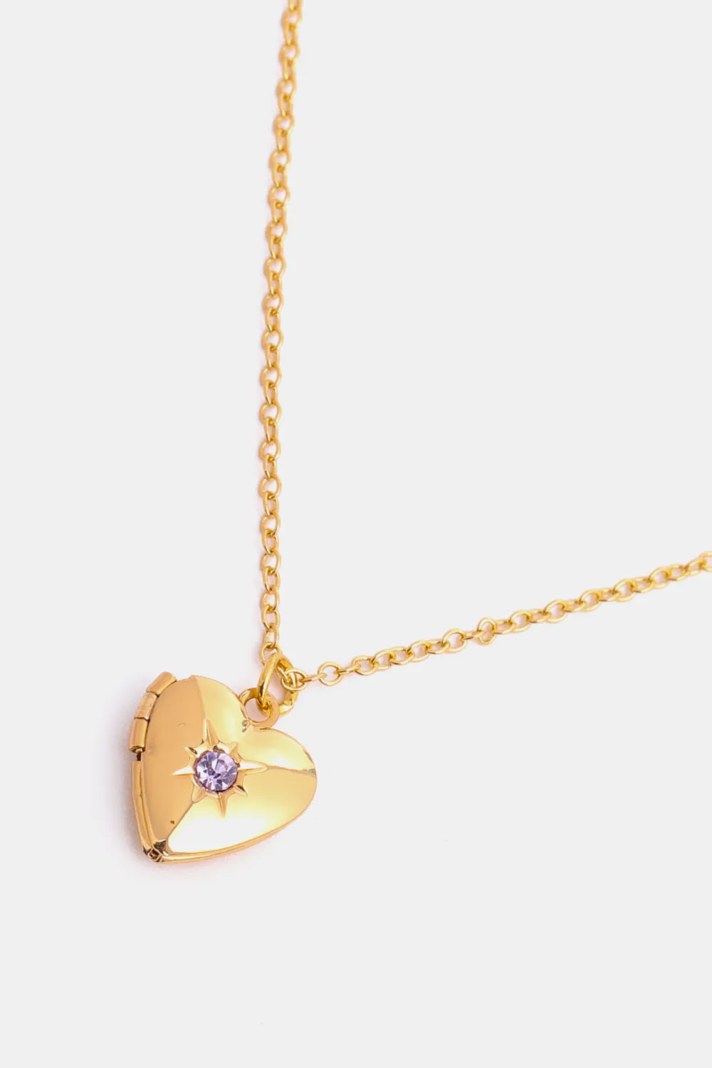 Zircon Heart Shape 14K Gold-Plated Pendant Necklace, image 31
