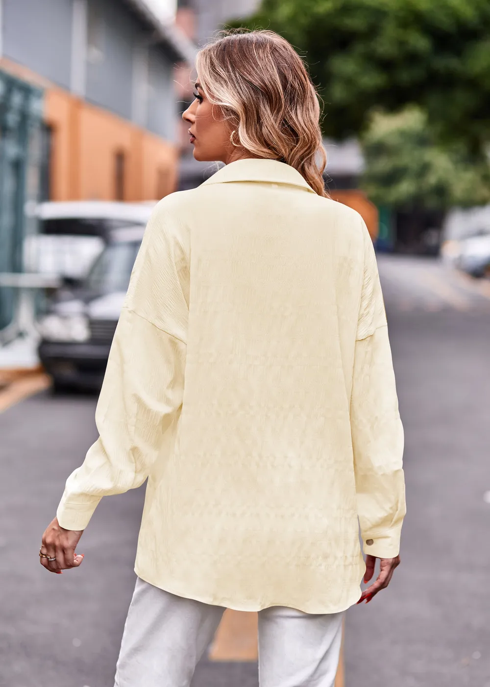 Dropped Shoulder Longline Shirt, image 3