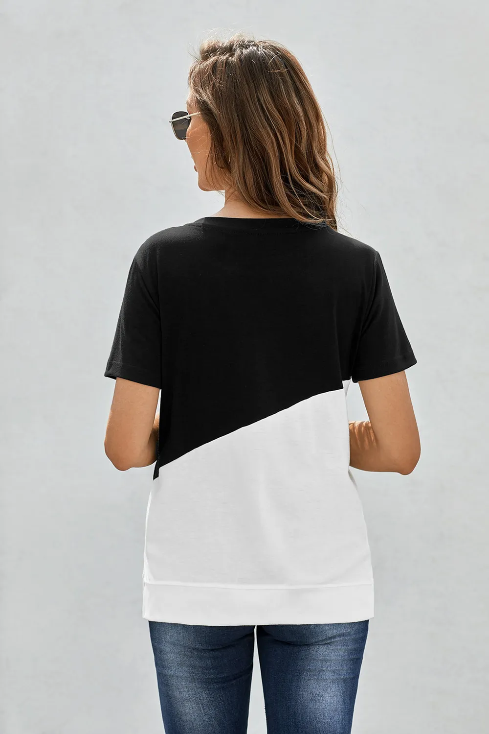 Two-Tone Round Neck Tee, image 2