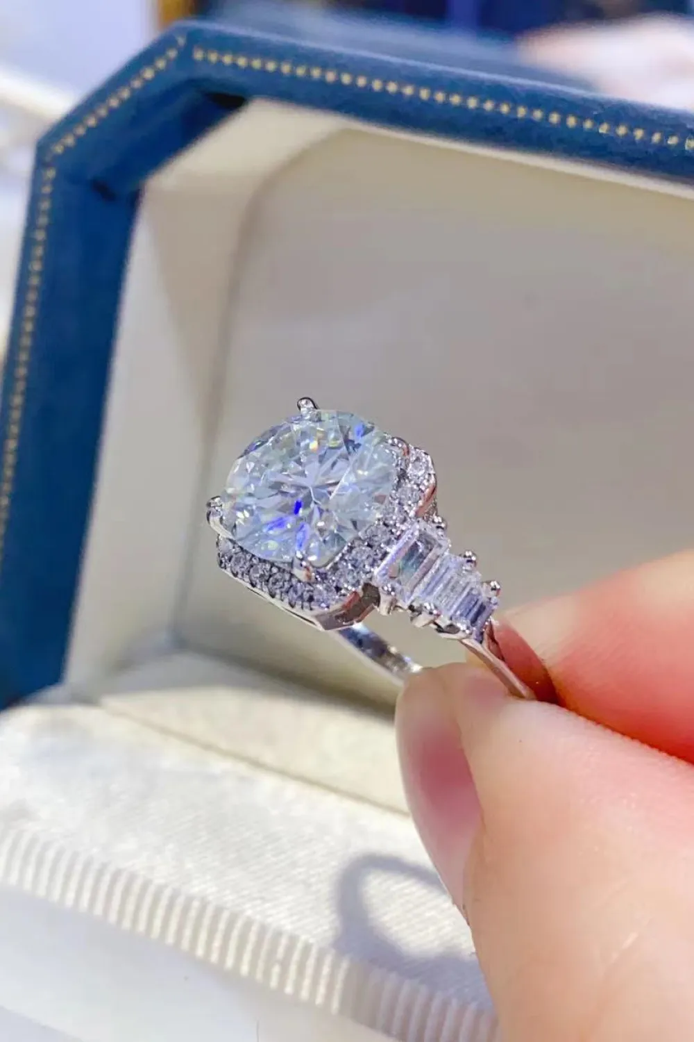 3 Carat Moissanite 925 Sterling Silver Ring, image 3