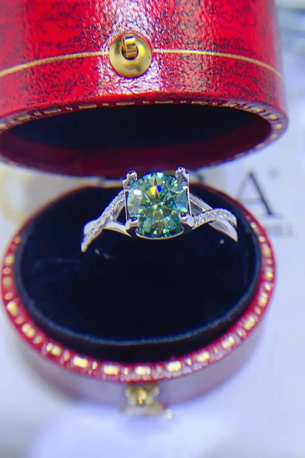 1 Carat Moissanite 925 Sterling Silver Ring, image 5