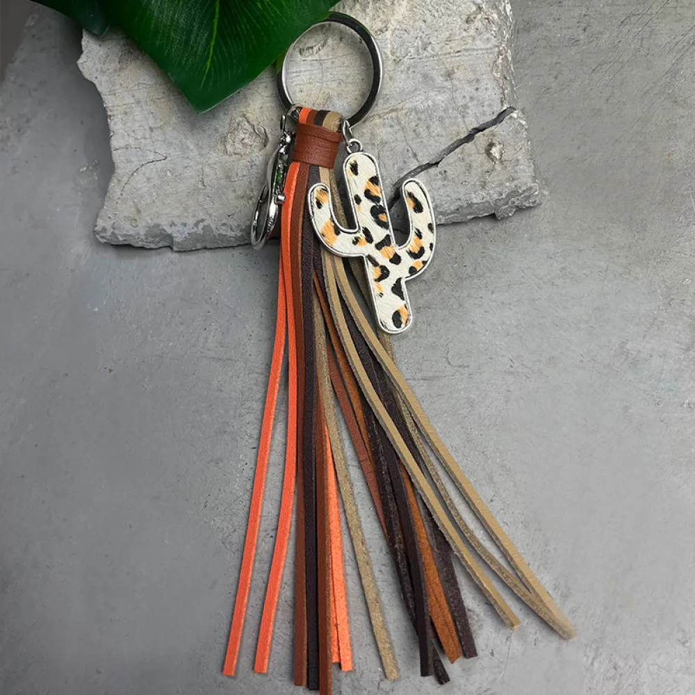Cactus Keychain with Tassel, image 3