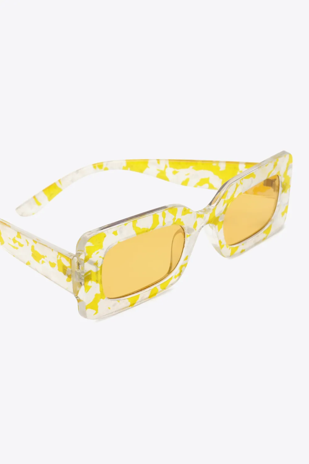 Tortoiseshell Rectangle Polycarbonate Sunglasses, image 13