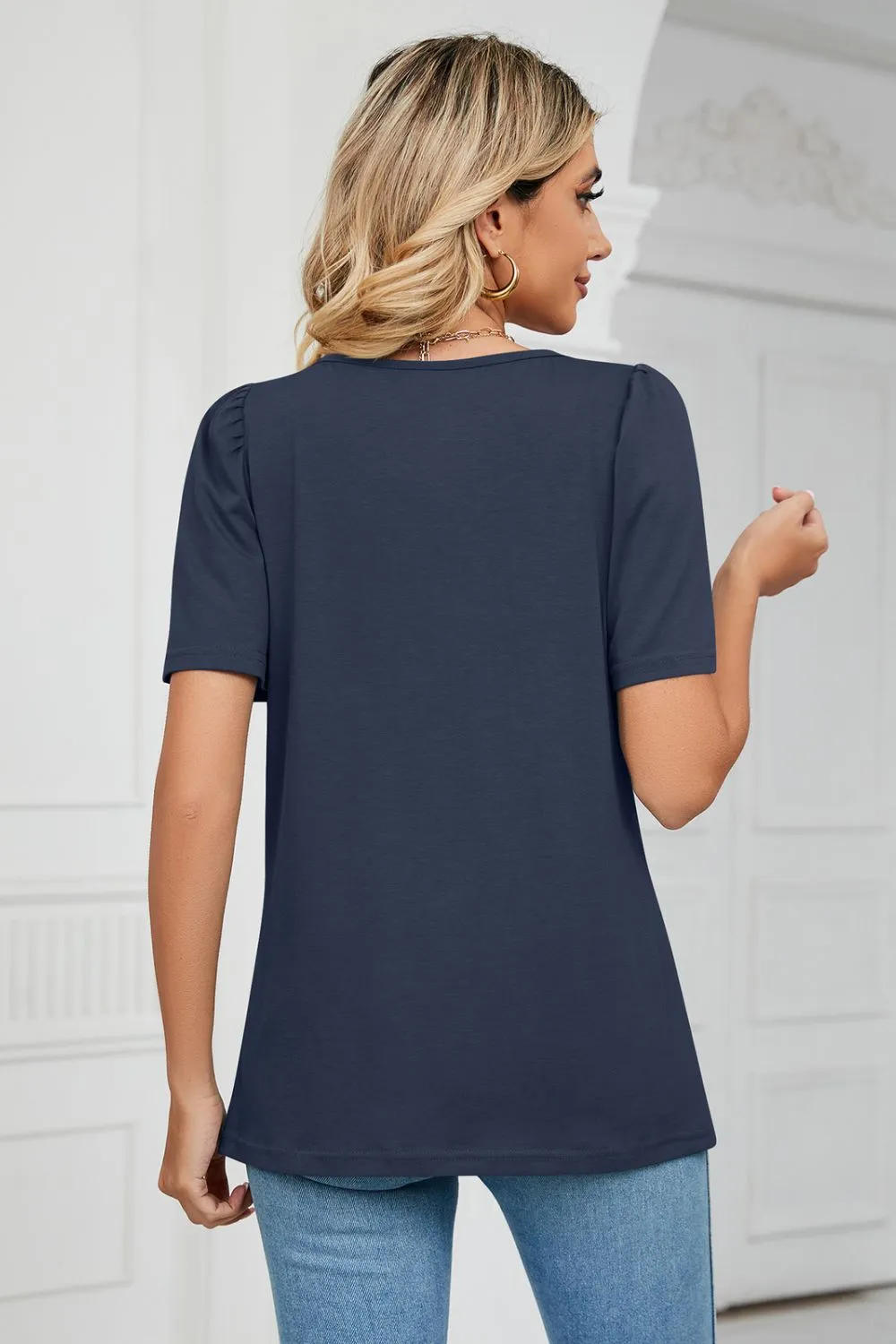 Square Neck Puff Sleeve T-Shirt, image 18