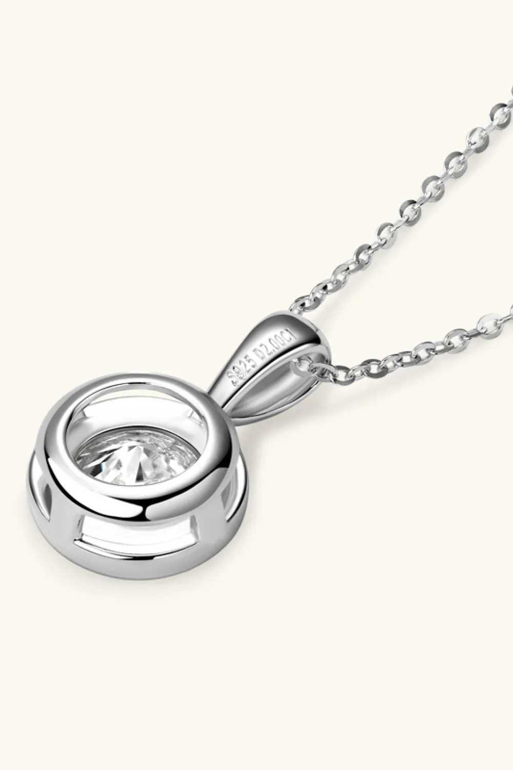 2 Carat Moissanite 925 Sterling Silver Necklace, image 3