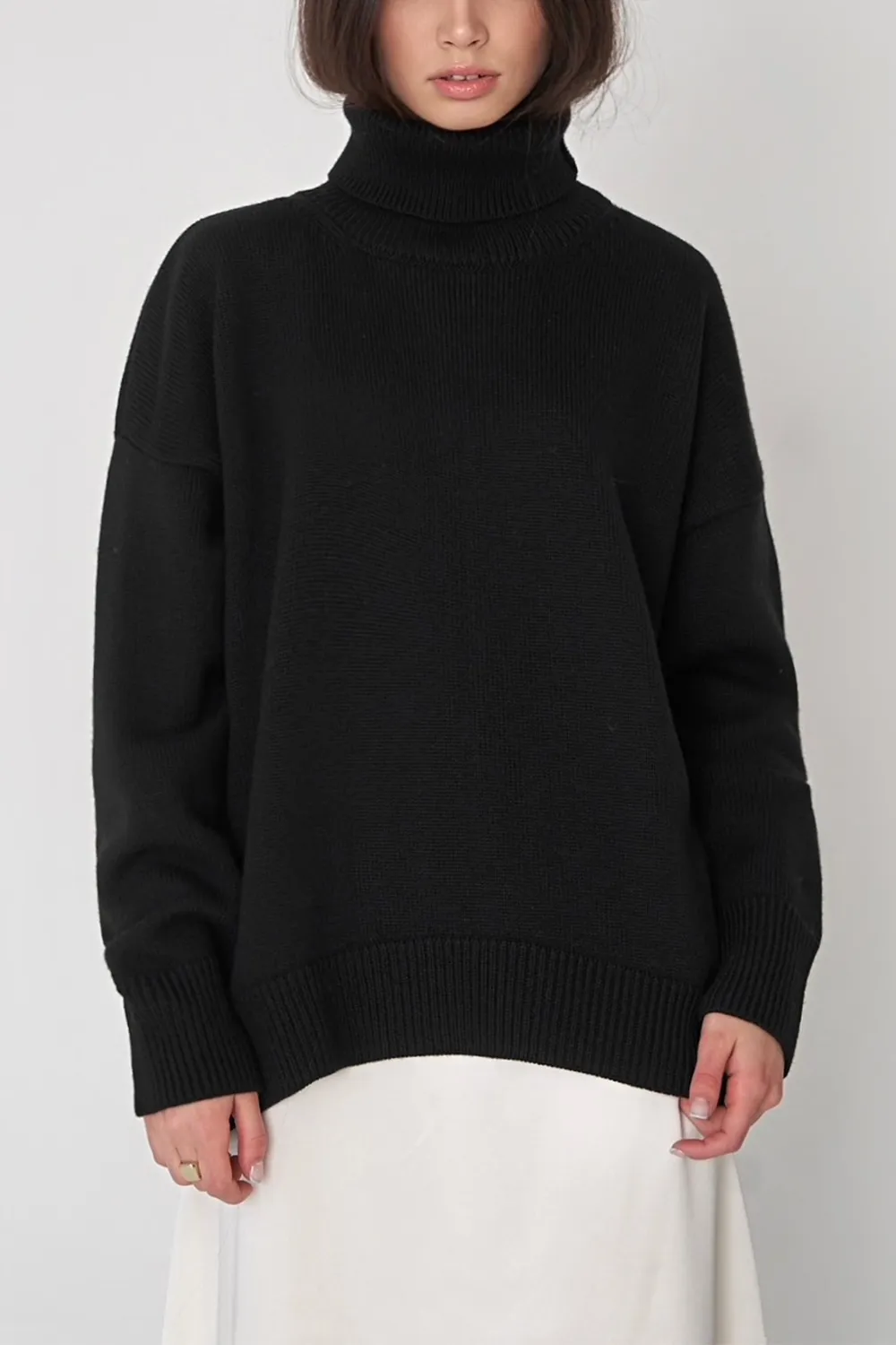 Turtle Neck Dropped Shoulder Sweater, image 21