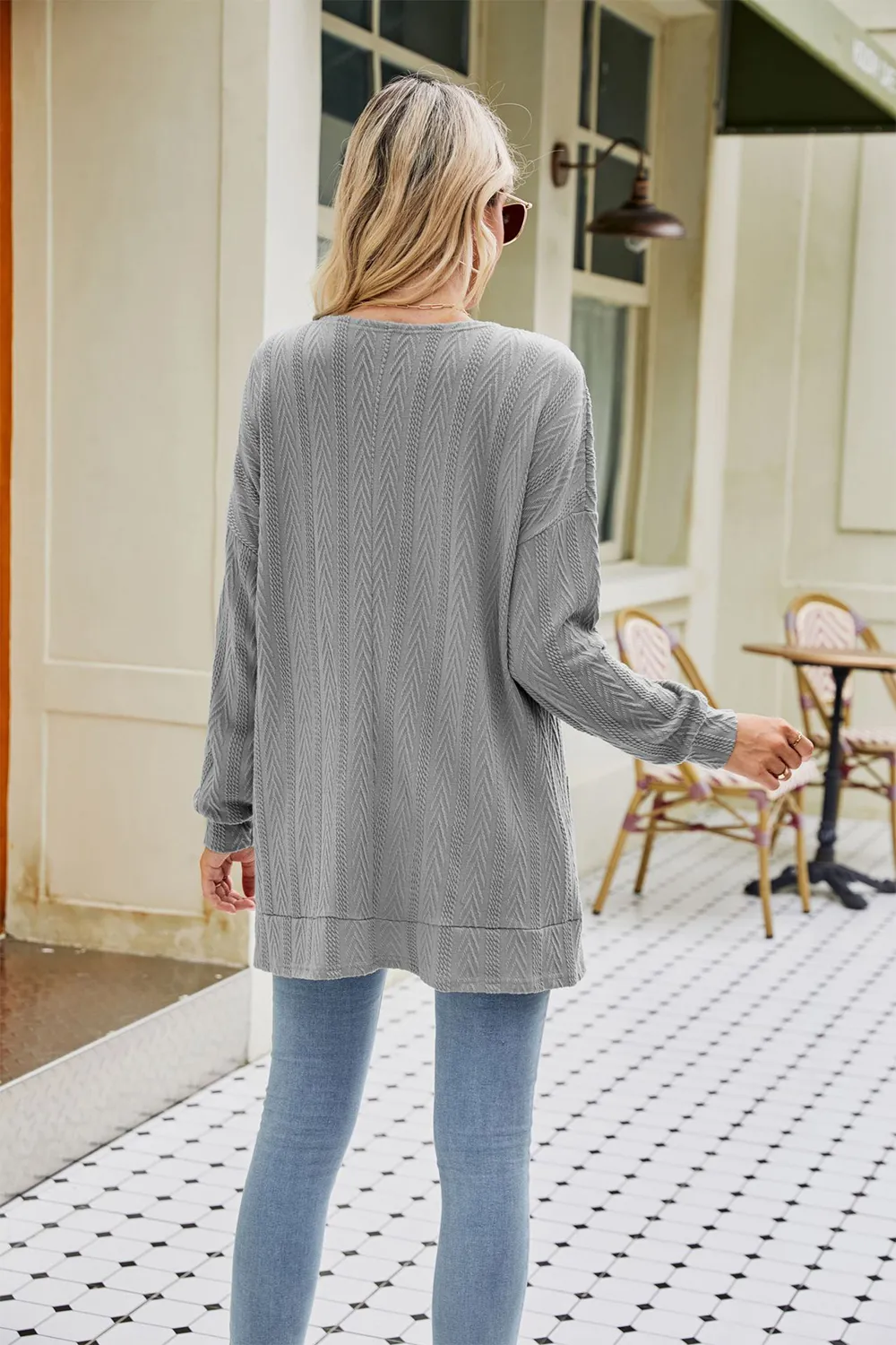 Long Sleeve Pocketed Cardigan, image 4