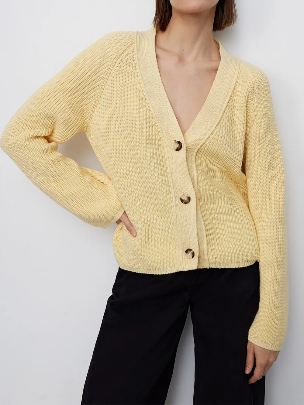 Raglan Sleeve Button Down Cardigan, image 2